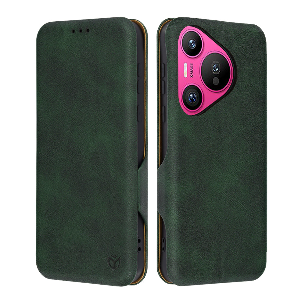 Custodia per Huawei Pura 70, Techsuit, Safe Wallet Plus, Verde