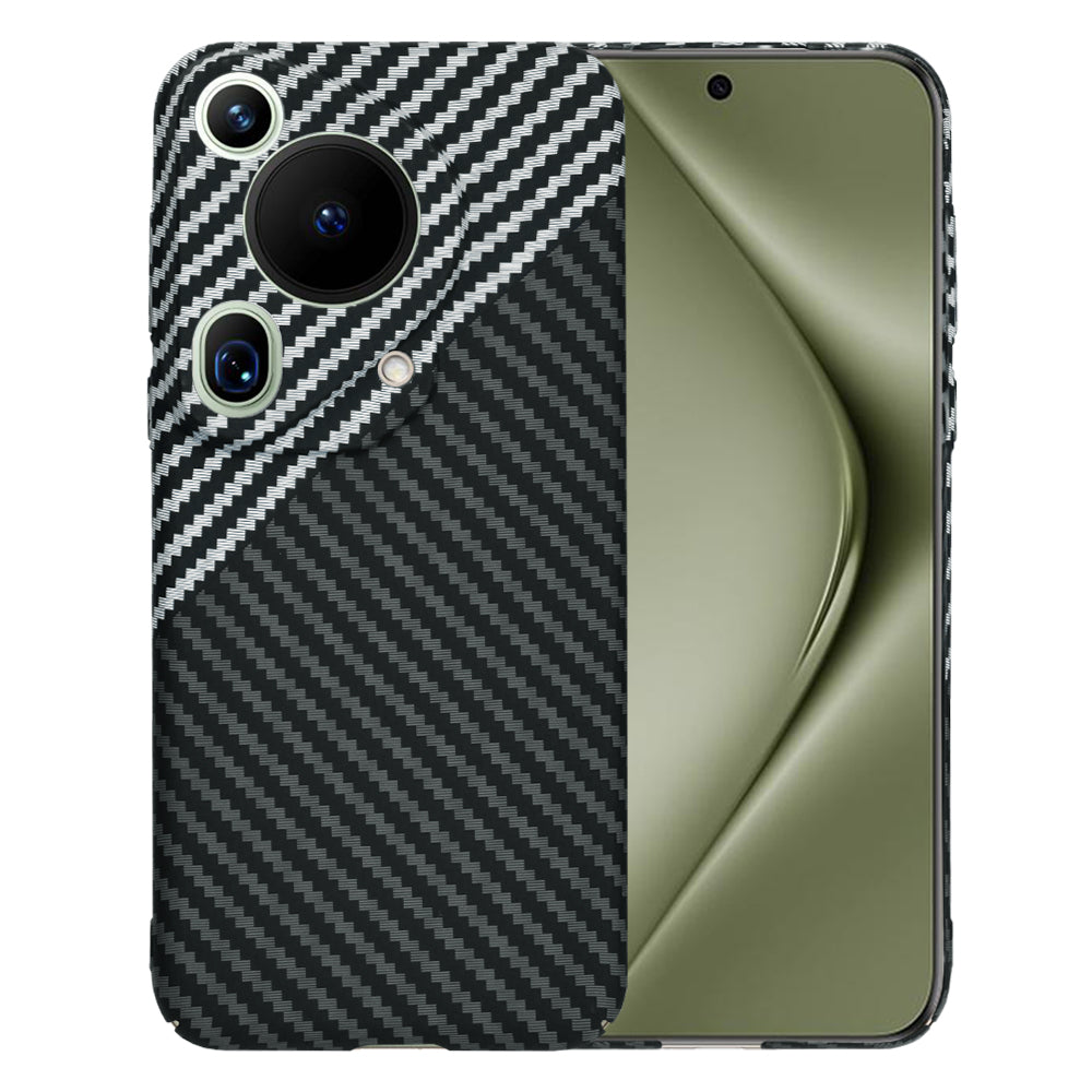 Custodia per Huawei Pura 70 Ultra, Techsuit, Carbonite FiberShell, Nero Grigio