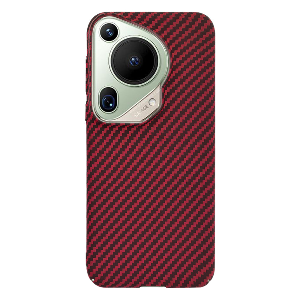 Custodia per Huawei Pura 70 Ultra, Techsuit, Carbonite FiberShell, Rossa
