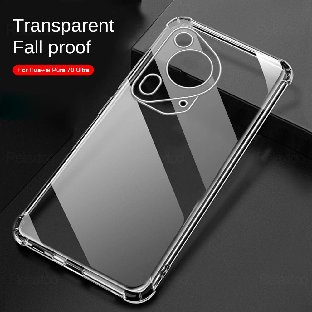 Custodia per Huawei Pura 70 Ultra, Techsuit, Shockproof Clear, Trasparente