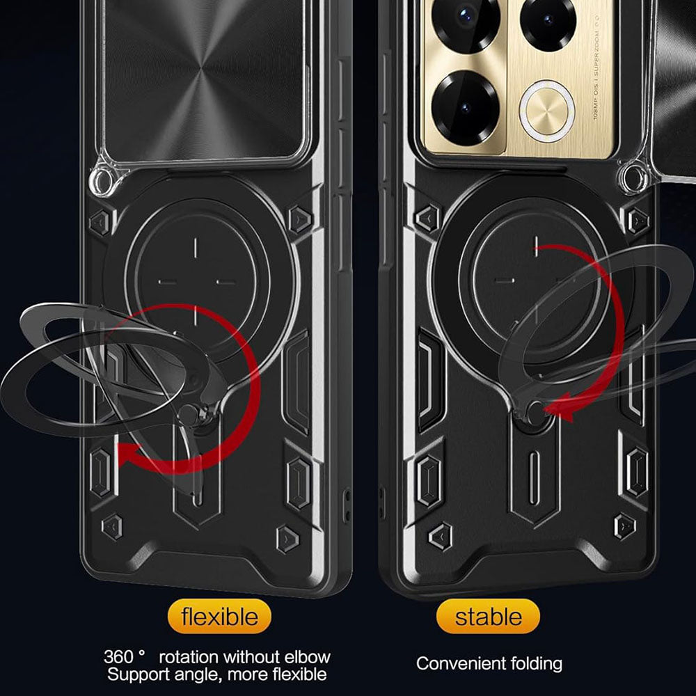 Custodia per Infinix Note 40 Pro+, Techsuit, CamGuard Pro, Rosa Dorato