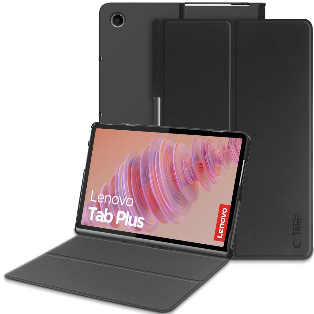 Custodia per Lenovo Tab Plus da 11,5 pollici, Tech-Protect, SmartCase, nero