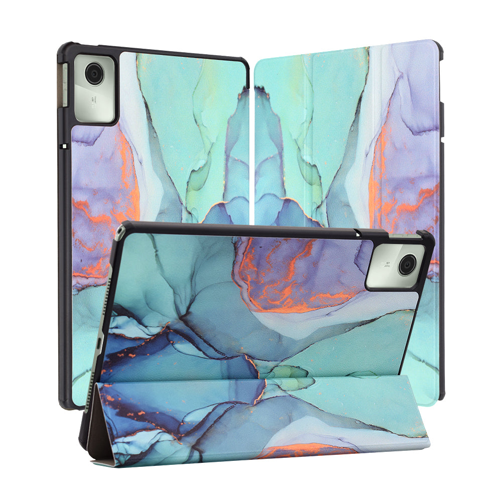 Custodia per Lenovo Tab M11, Techsuit, FoldPro Green Time, Multicolore