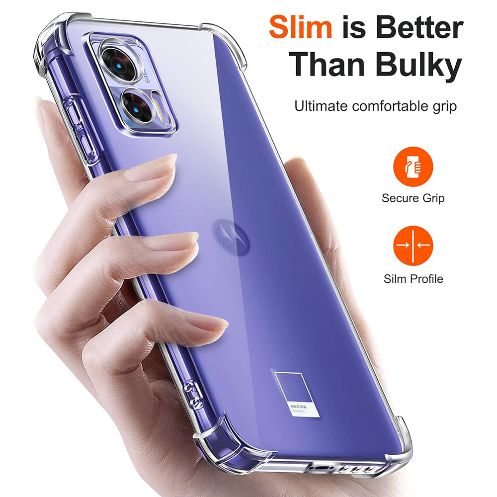 Custodia per Motorola Edge 30 Neo, Techsuit, Shockproof Clear, Trasparente