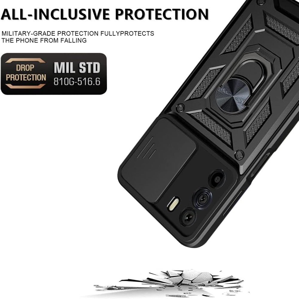 Custodia per Motorola Edge 30, Techsuit, CamShield, Nera