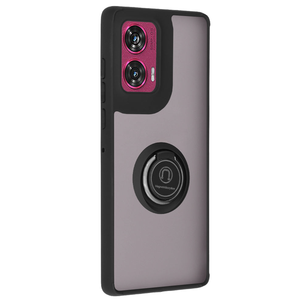 Custodia per Motorola Edge 50 Fusion, Techsuit, Glinth, Nera