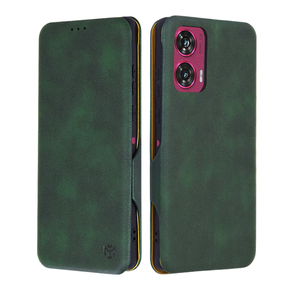 Custodia per Motorola Edge 50 Fusion, Techsuit, Safe Wallet Plus, Verde