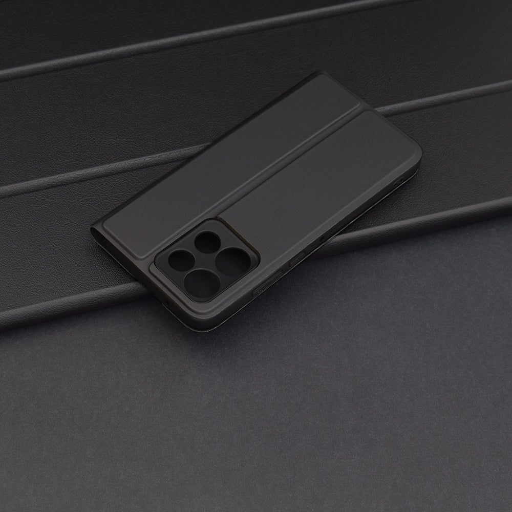 Custodia per Motorola Edge 50 Neo, Techsuit, Magskin Book, Nera