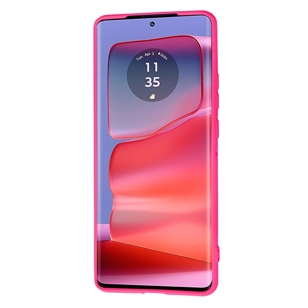 Custodia per Motorola Edge 50 Pro, Techsuit, SoftFlex, Rosa Scuro