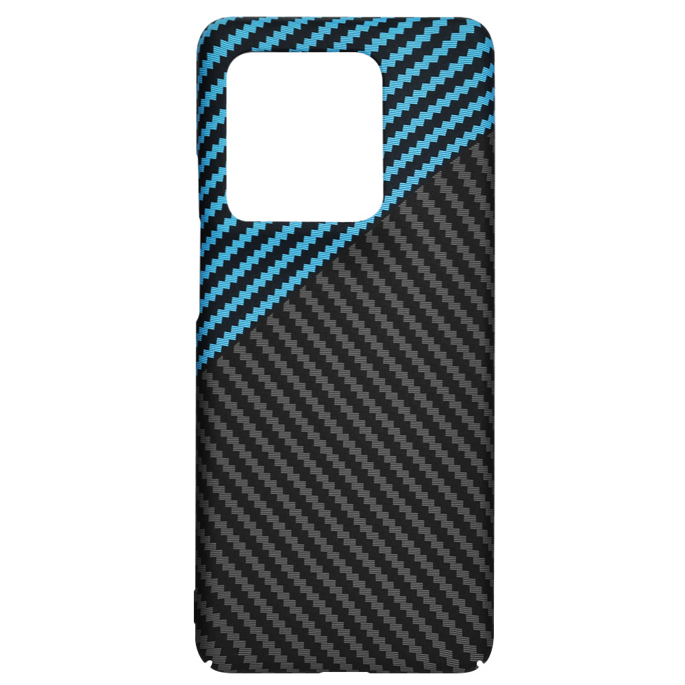Custodia per Motorola Edge 50 Ultra, Techsuit, Carbonite FiberShell, Nero Bleu