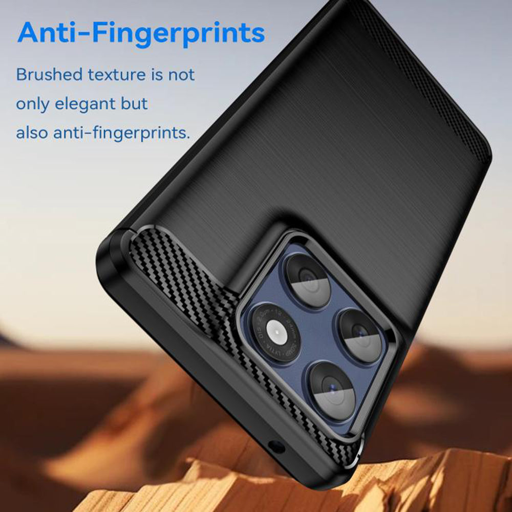 Custodia per Motorola Edge 60 Fusion / Edge 60, Techsuit, Carbonio, Nera