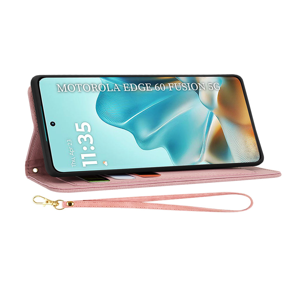 Custodia per Motorola Edge 60 Fusion / Edge 60, Techsuit, FlipCraft, Rosa