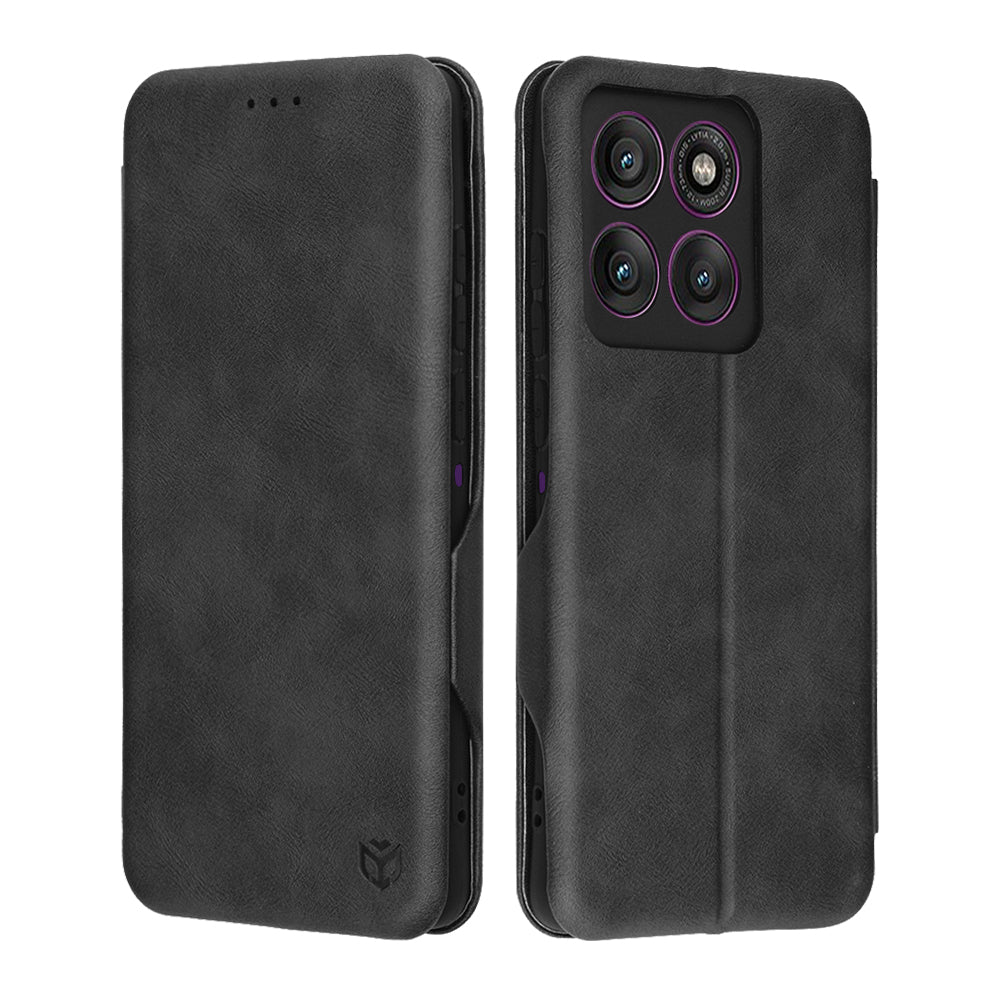 Custodia per Motorola Edge 60 Pro, Techsuit, Safe Wallet Plus, Nera