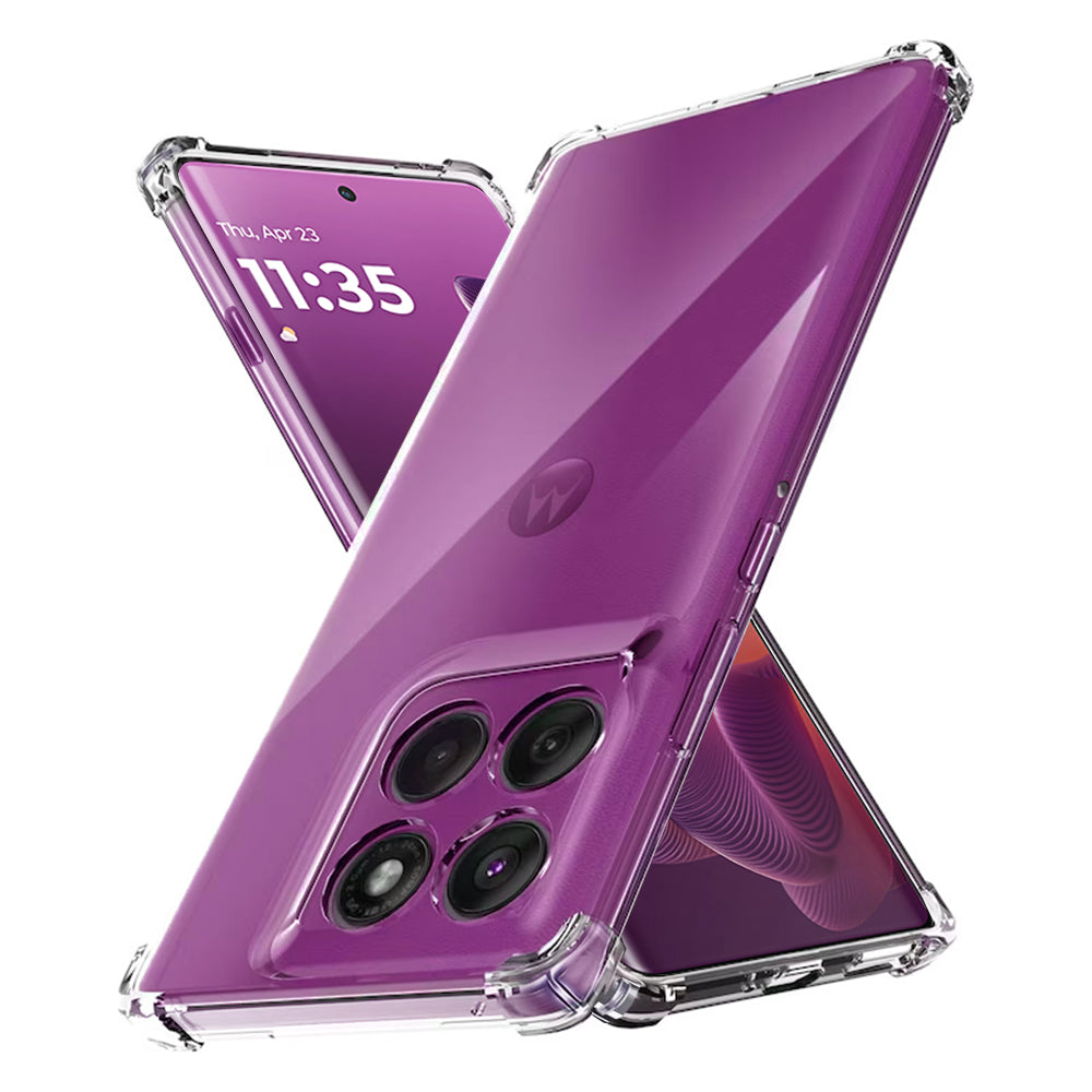 Custodia per Motorola Edge 60 Pro, Techsuit, Shockproof Clear, Trasparente