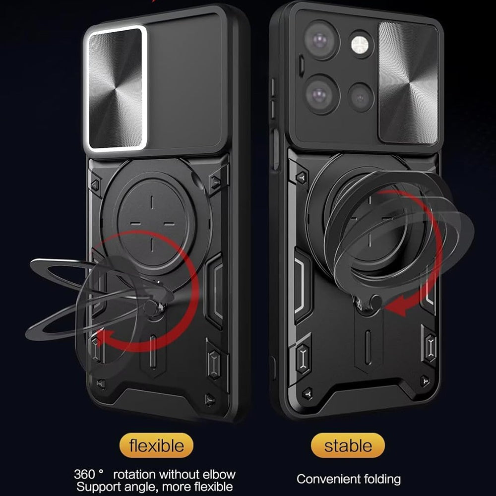 Custodia per Motorola Edge 70 Fusion, Techsuit, CamGuard Pro, Nera
