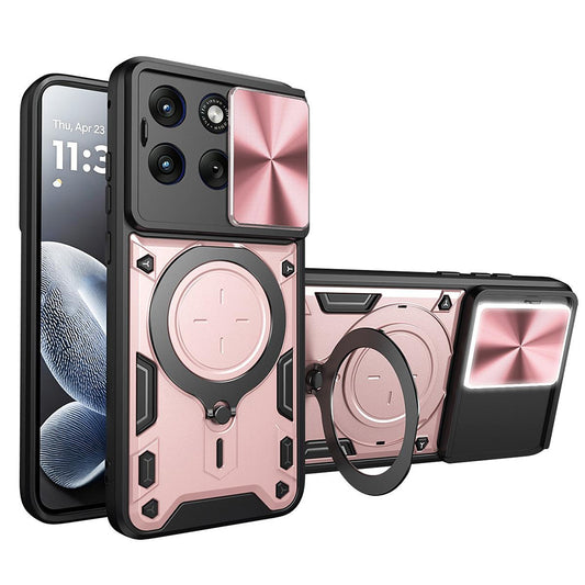 Custodia per Motorola Edge 70 Fusion, Techsuit, CamGuard Pro, Rosa Dorato