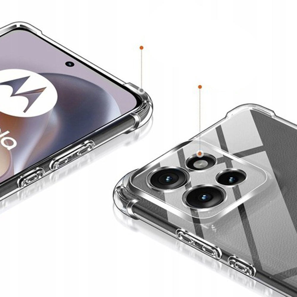 Custodia per Motorola Edge 70 Fusion, Techsuit, Shockproof Clear, Trasparente