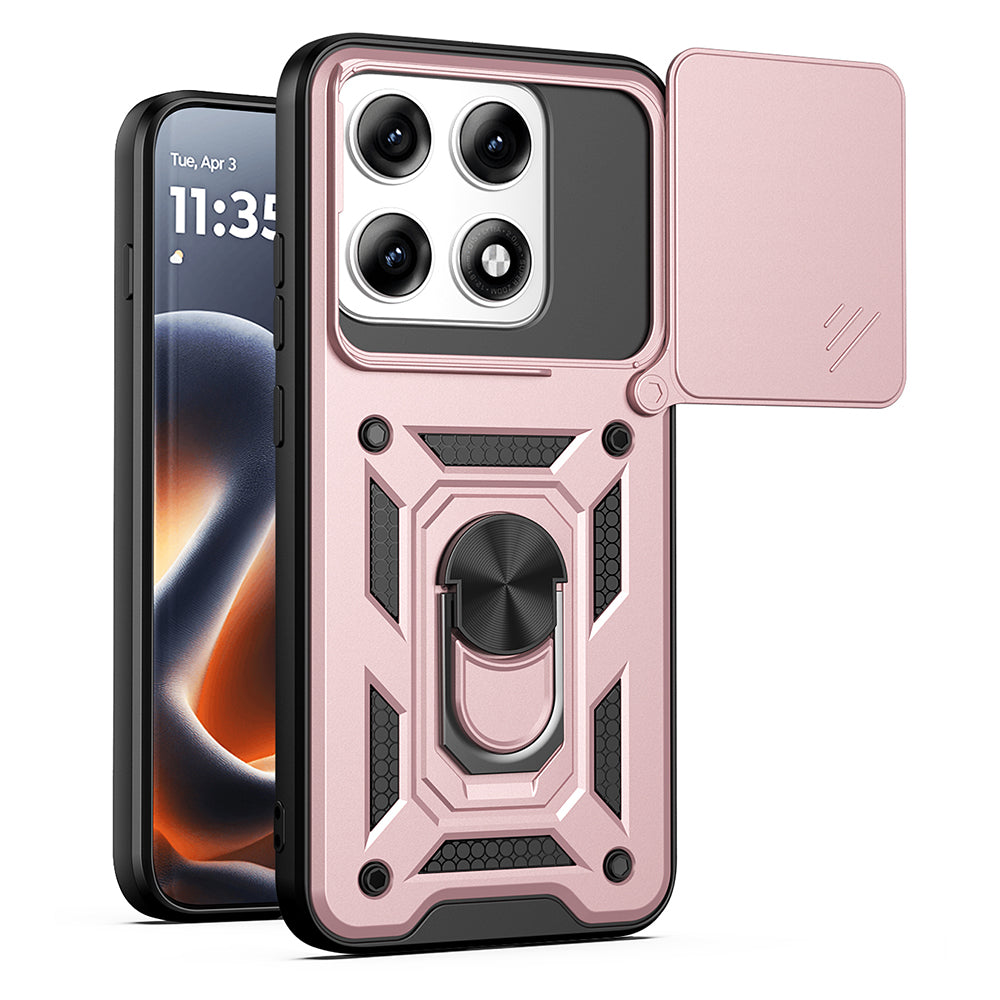 Custodia per Motorola Edge 70 Pro, Techsuit, CamShield, Rosa Dorato