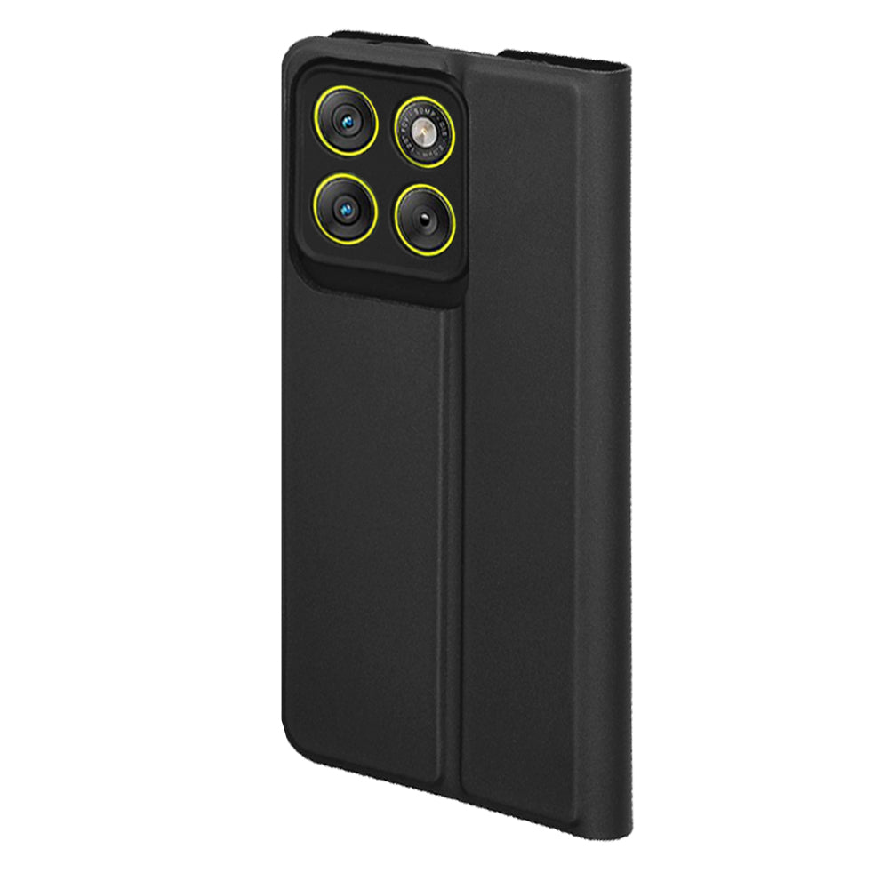 Custodia per Motorola Edge 70, Techsuit, Magskin Book, Nera