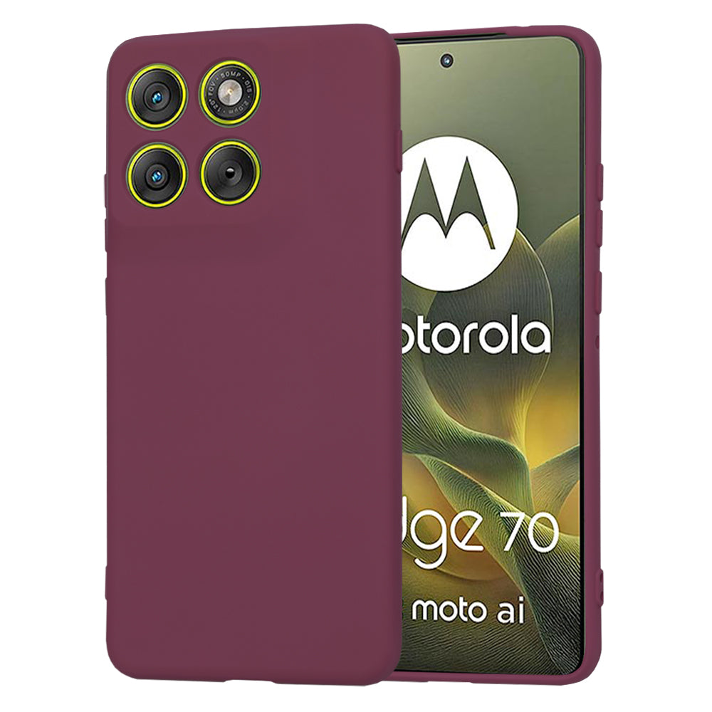 Custodia per Motorola Edge 70, Techsuit, SoftFlex, Ciliegia
