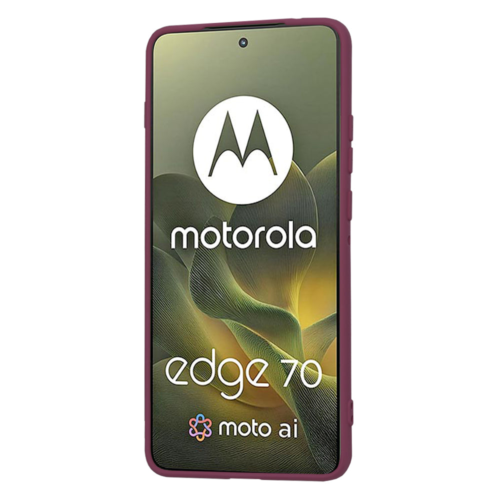 Custodia per Motorola Edge 70, Techsuit, SoftFlex, Ciliegia