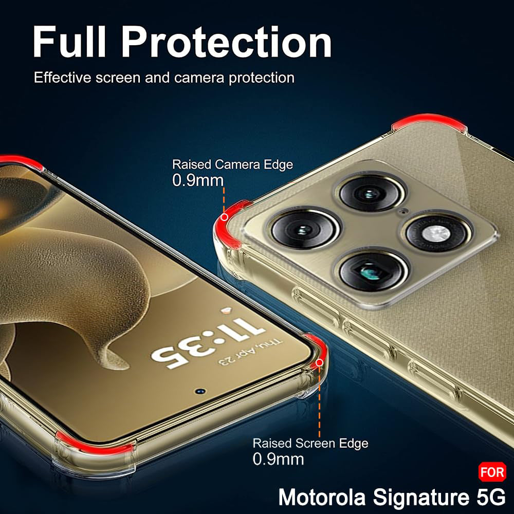 Case for Motorola Edge 70 Ultra / Signature, Techsuit, Shockproof Clear, Transparent