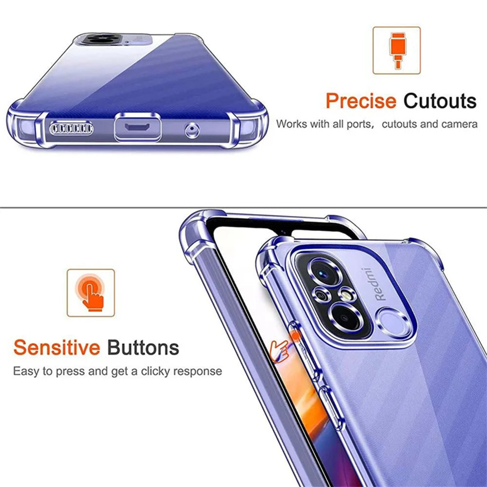 Custodia per Motorola Moto E13, Techsuit, Shockproof Clear, Trasparente