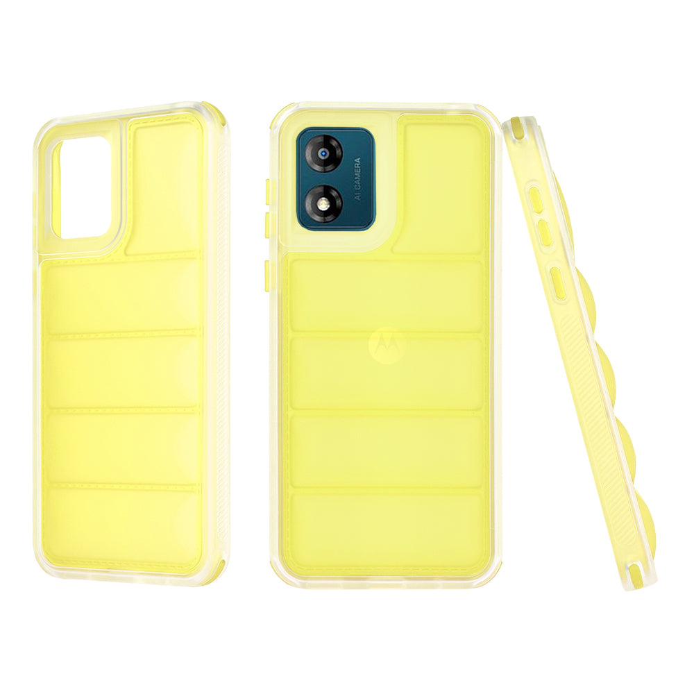 Custodia per Motorola Moto E13, Techsuit, Wave Shield, Gialla