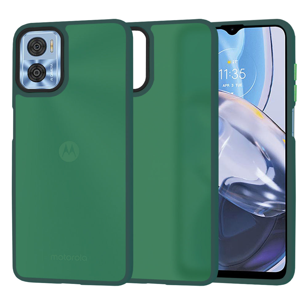 Custodia per Motorola Moto E22i / E22, Techsuit, HaloFrost, Verde