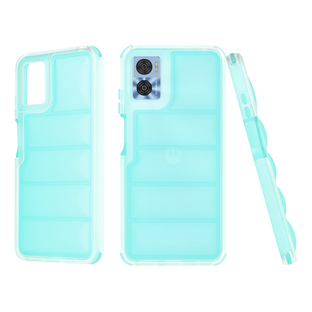 Custodia per Motorola Moto E22i / E22, Techsuit, Wave Shield, Turchese