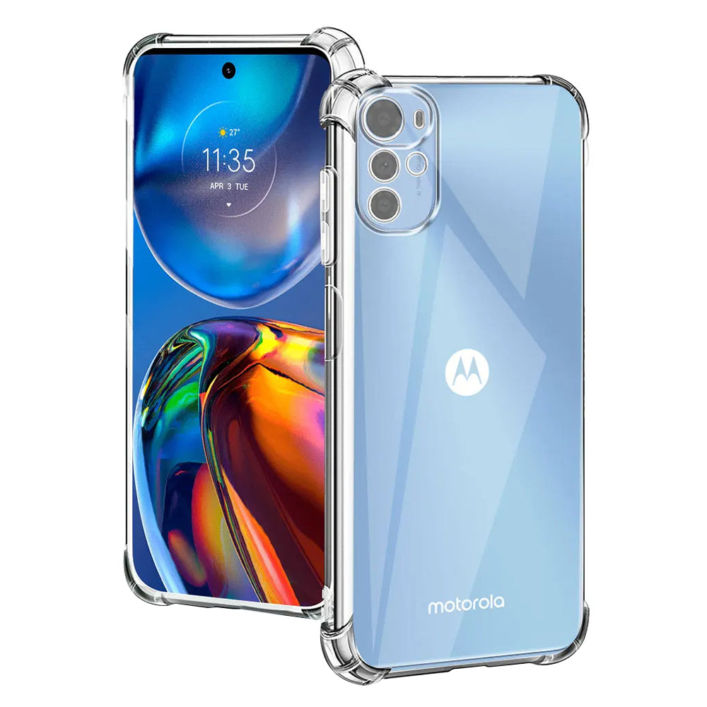 Custodia per Motorola Moto E32s / E32 / G22, Techsuit, Shockproof Clear, Trasparente
