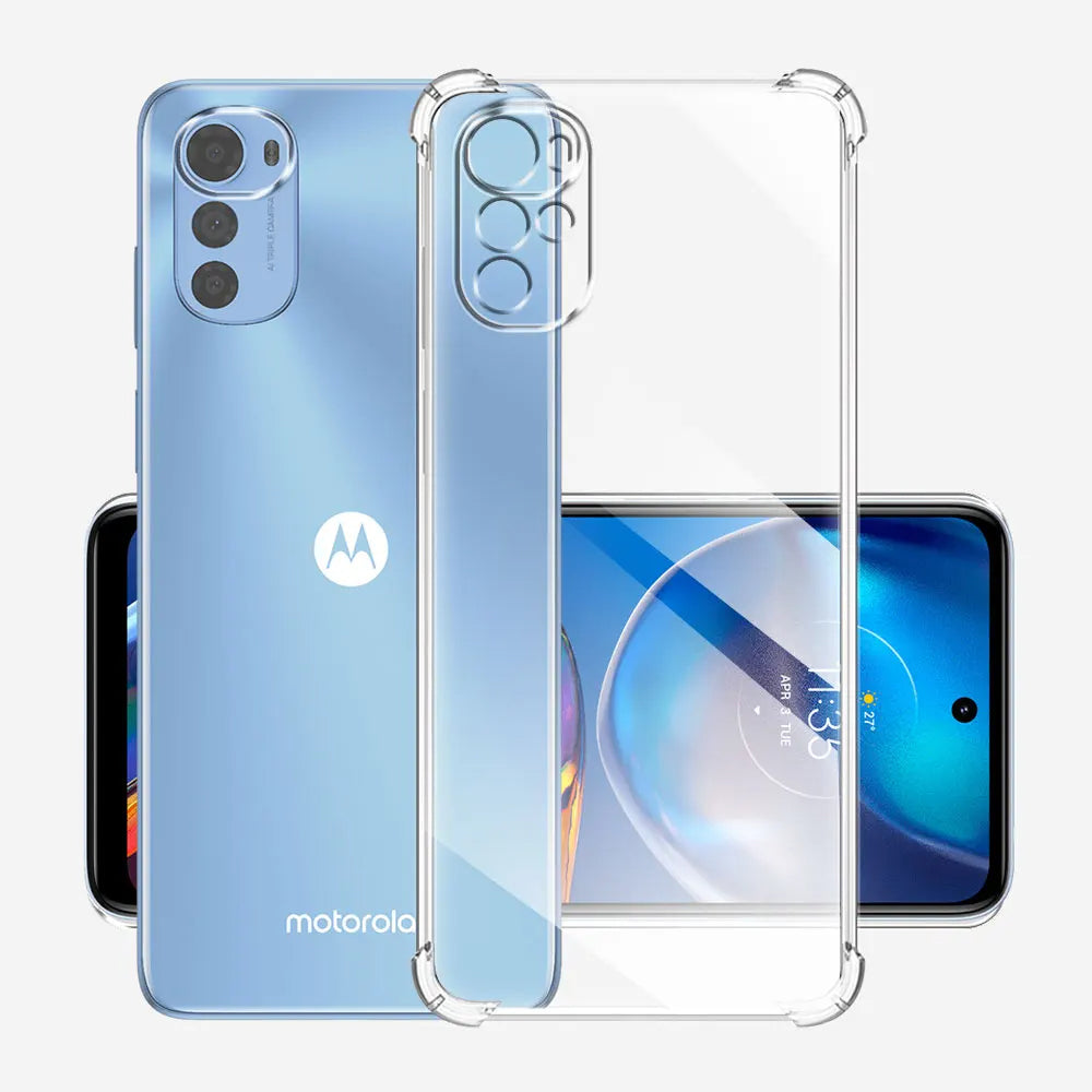Custodia per Motorola Moto E32s / E32 / G22, Techsuit, Shockproof Clear, Trasparente