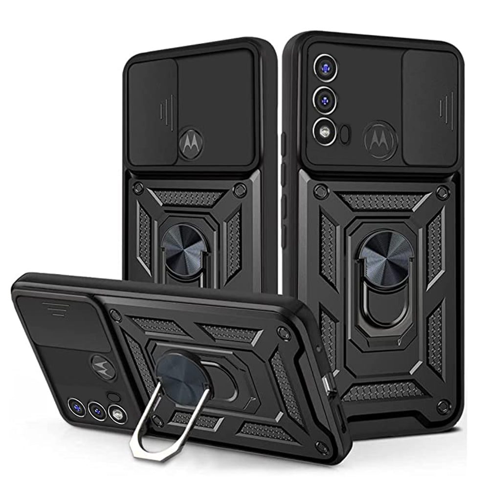 Custodia per Motorola Moto E40 / E30 / E20, Techsuit, CamShield, Nera
