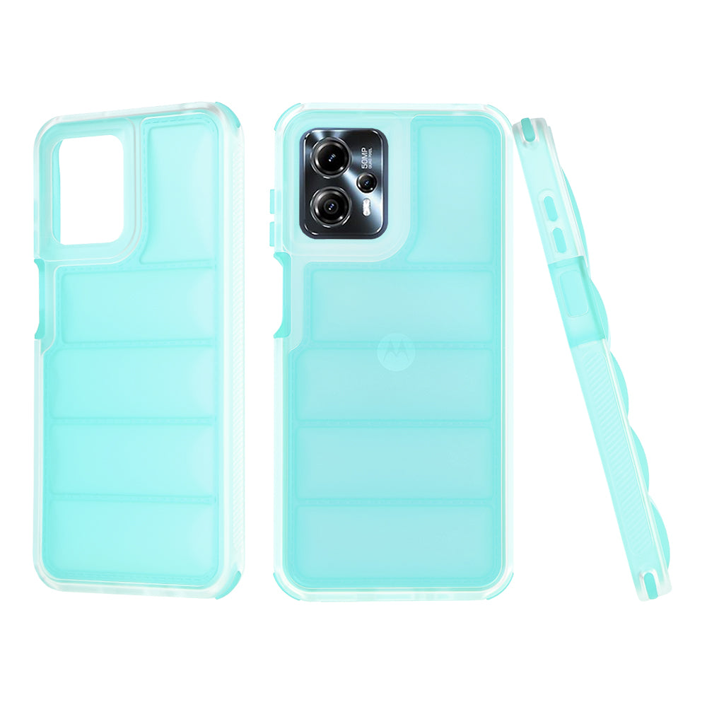 Custodia per Motorola Moto G13 / G23 / G53, Techsuit, Wave Shield, Turchese