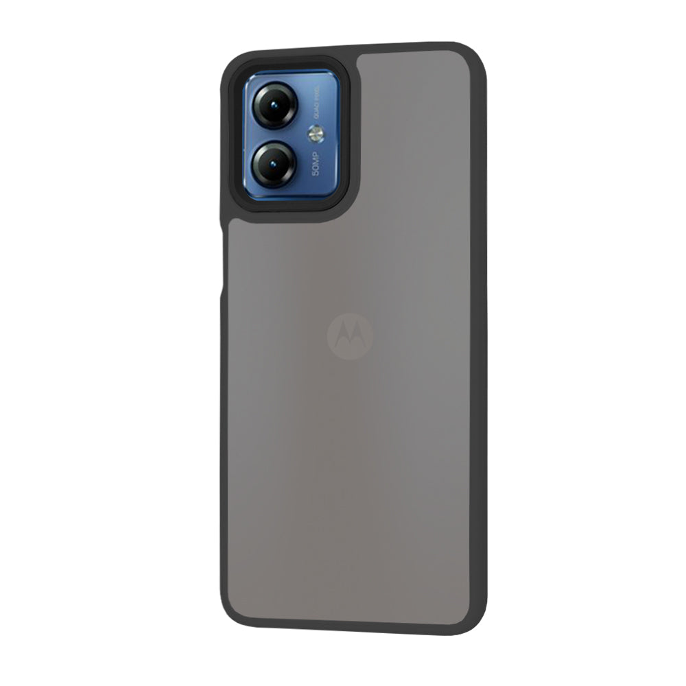 Custodia per Motorola Moto G14, Techsuit, HaloFrost, Nera