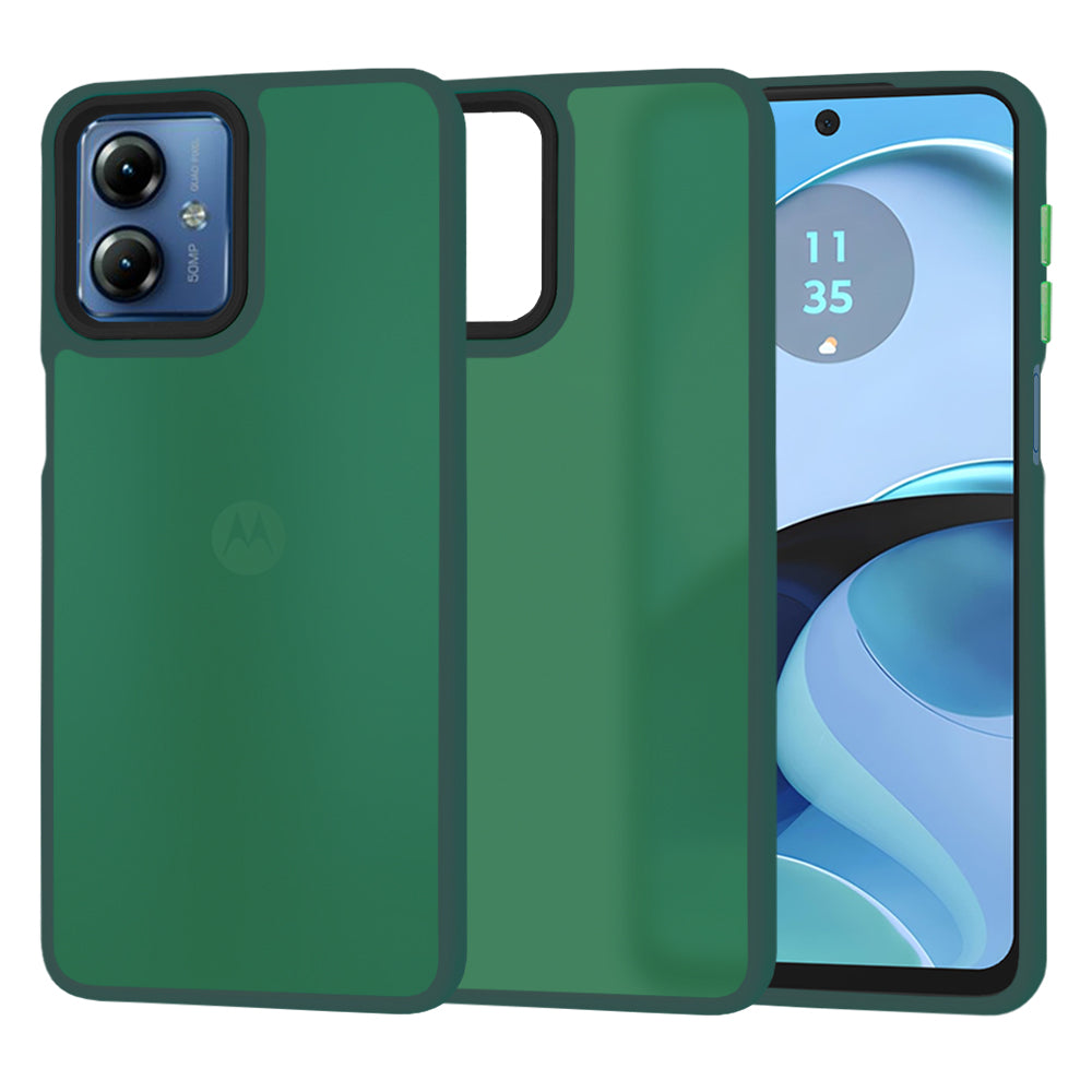 Custodia per Motorola Moto G14, Techsuit, HaloFrost, Verde