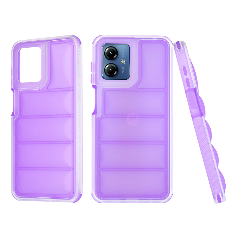 Custodia per Motorola Moto G14, Techsuit, Wave Shield, Viola