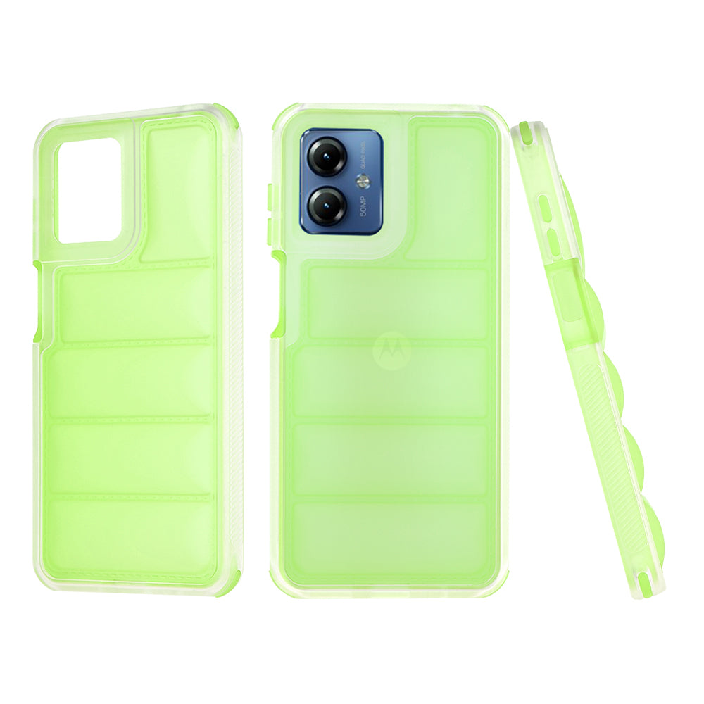 Custodia per Motorola Moto G14, Techsuit, Wave Shield, Verde
