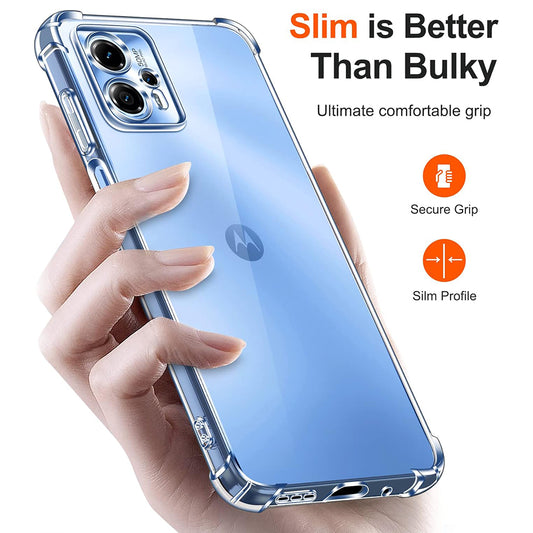 Custodia per Motorola Moto G24 Power, Techsuit, Shockproof Clear, Trasparente