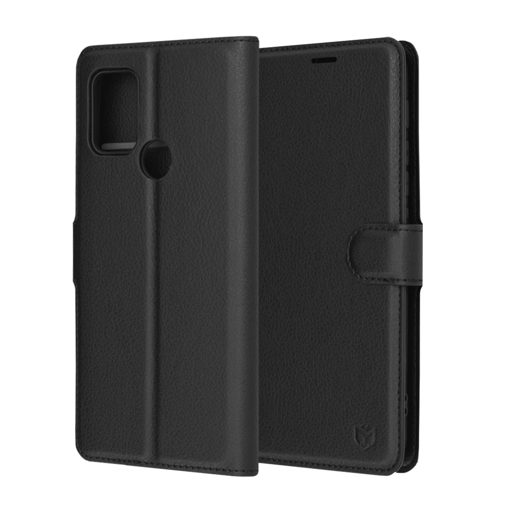 Custodia per Motorola Moto G30 / G20 / G10, Techsuit, Leather Folio, Nera
