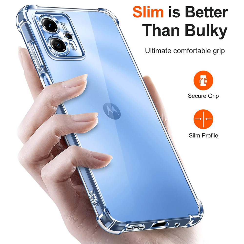 Custodia per Motorola Moto G35, Techsuit, Shockproof Clear, Trasparente