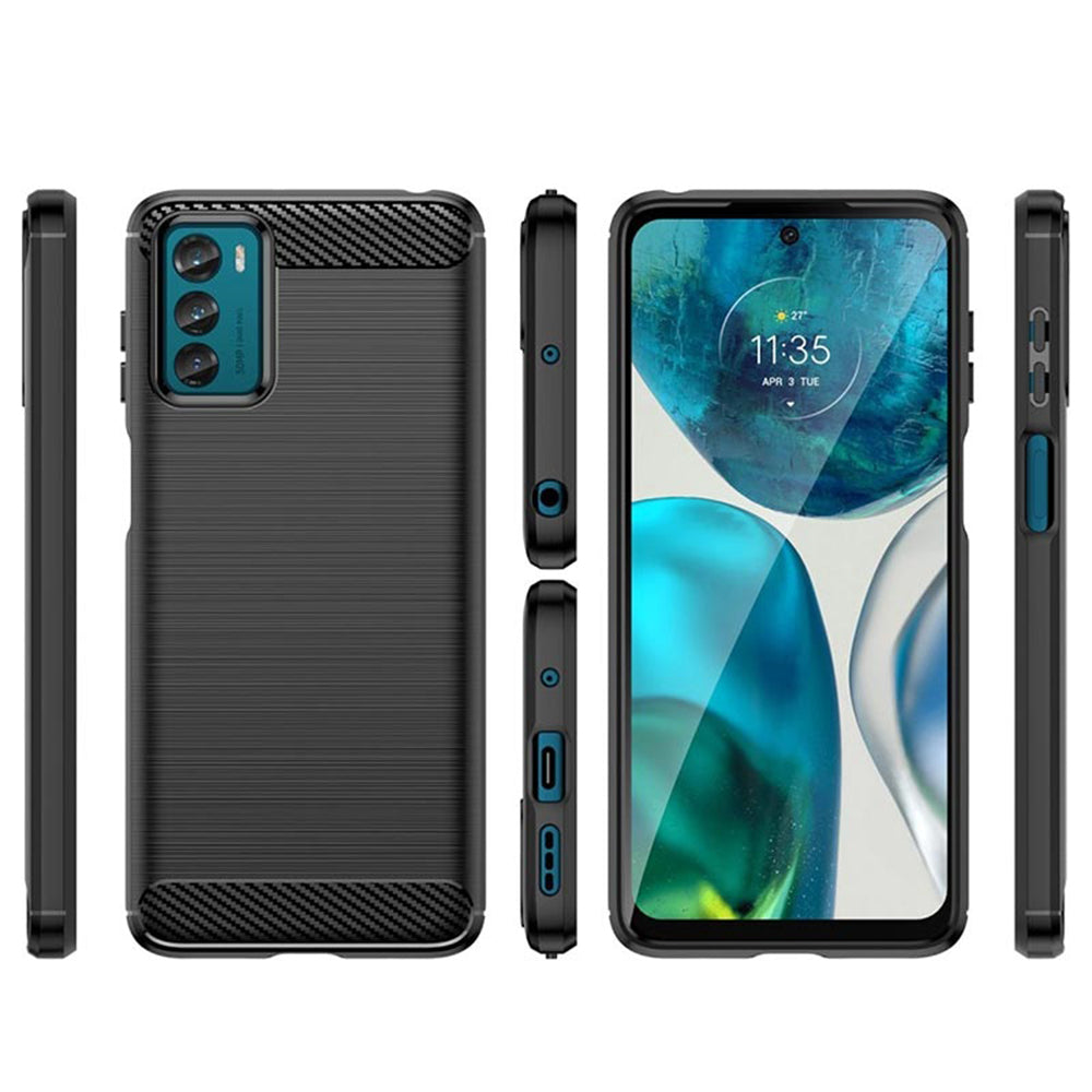 Custodia per Motorola Moto G42, Techsuit, Carbonio, Nera