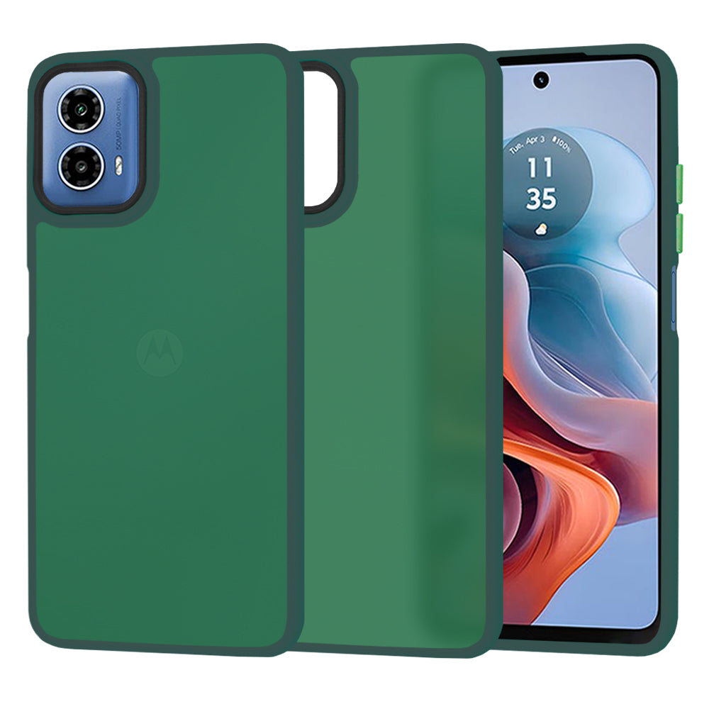 Custodia per Motorola Moto G45 / G34, Techsuit, HaloFrost, Verde