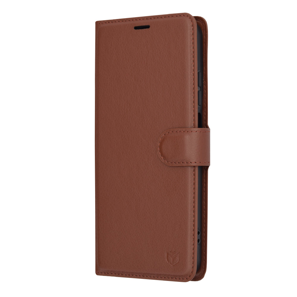 Custodia per Motorola Moto G45 / G34, Techsuit, Leather Folio, Marrone