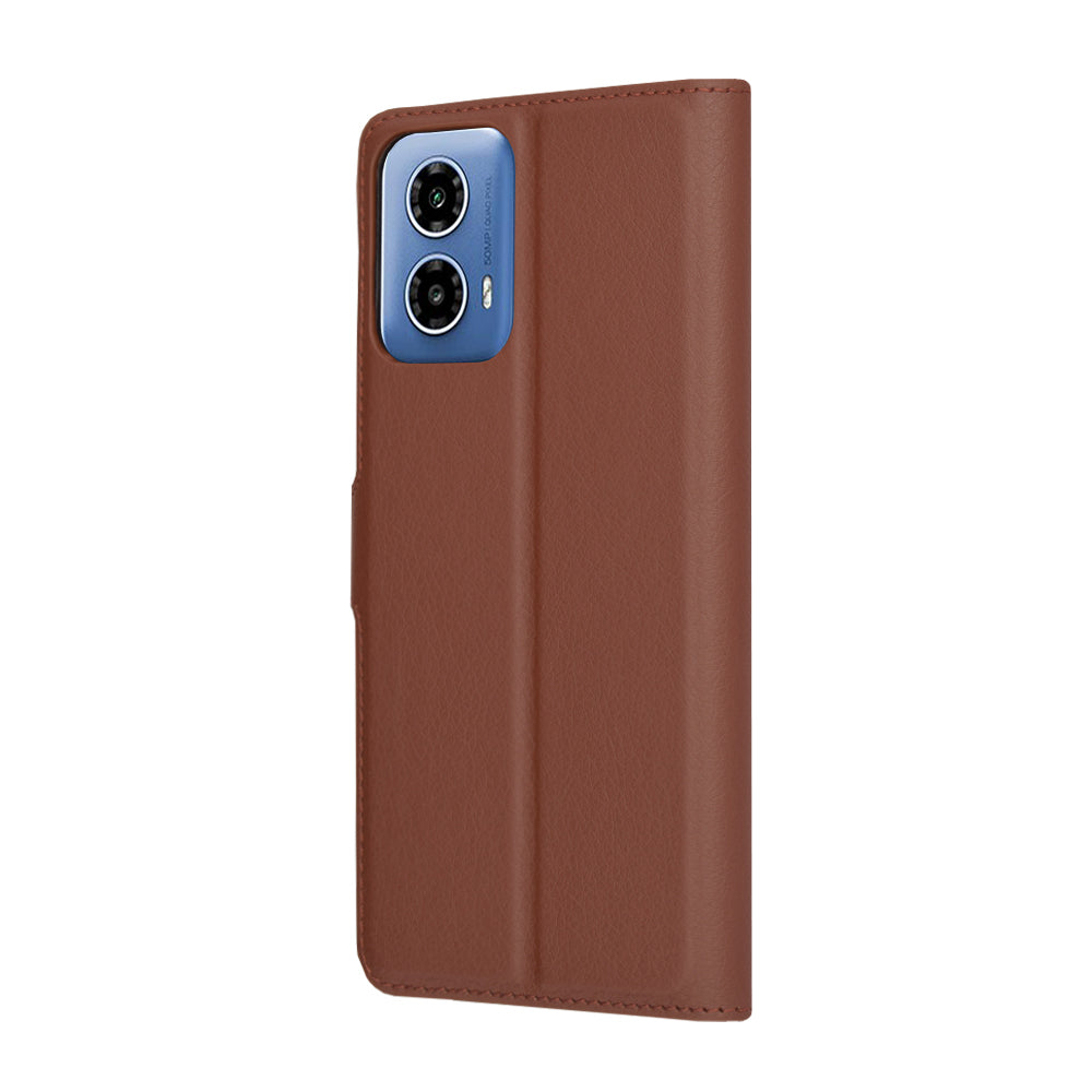 Custodia per Motorola Moto G45 / G34, Techsuit, Leather Folio, Marrone