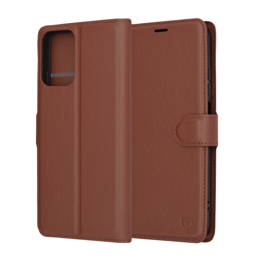 Custodia per Motorola Moto G45 / G34, Techsuit, Leather Folio, Marrone