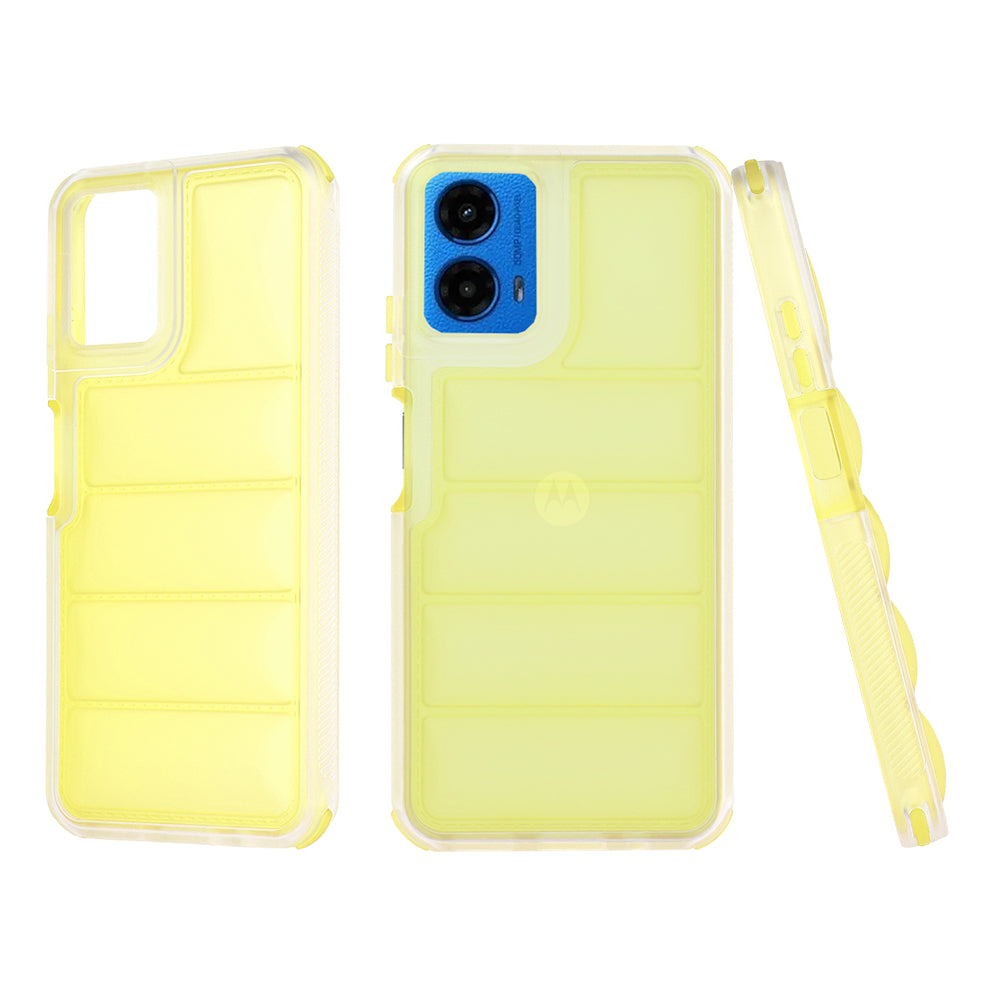 Custodia per Motorola Moto G45 / G34, Techsuit, Wave Shield, Gialla