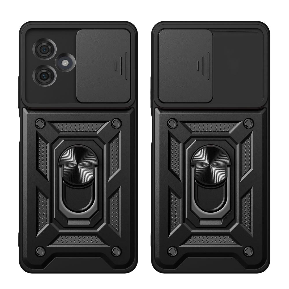 Custodia per Motorola Moto G54, Techsuit, CamShield, Nera