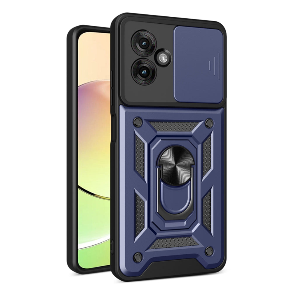 Custodia per Motorola Moto G55, Techsuit, CamShield, Blu