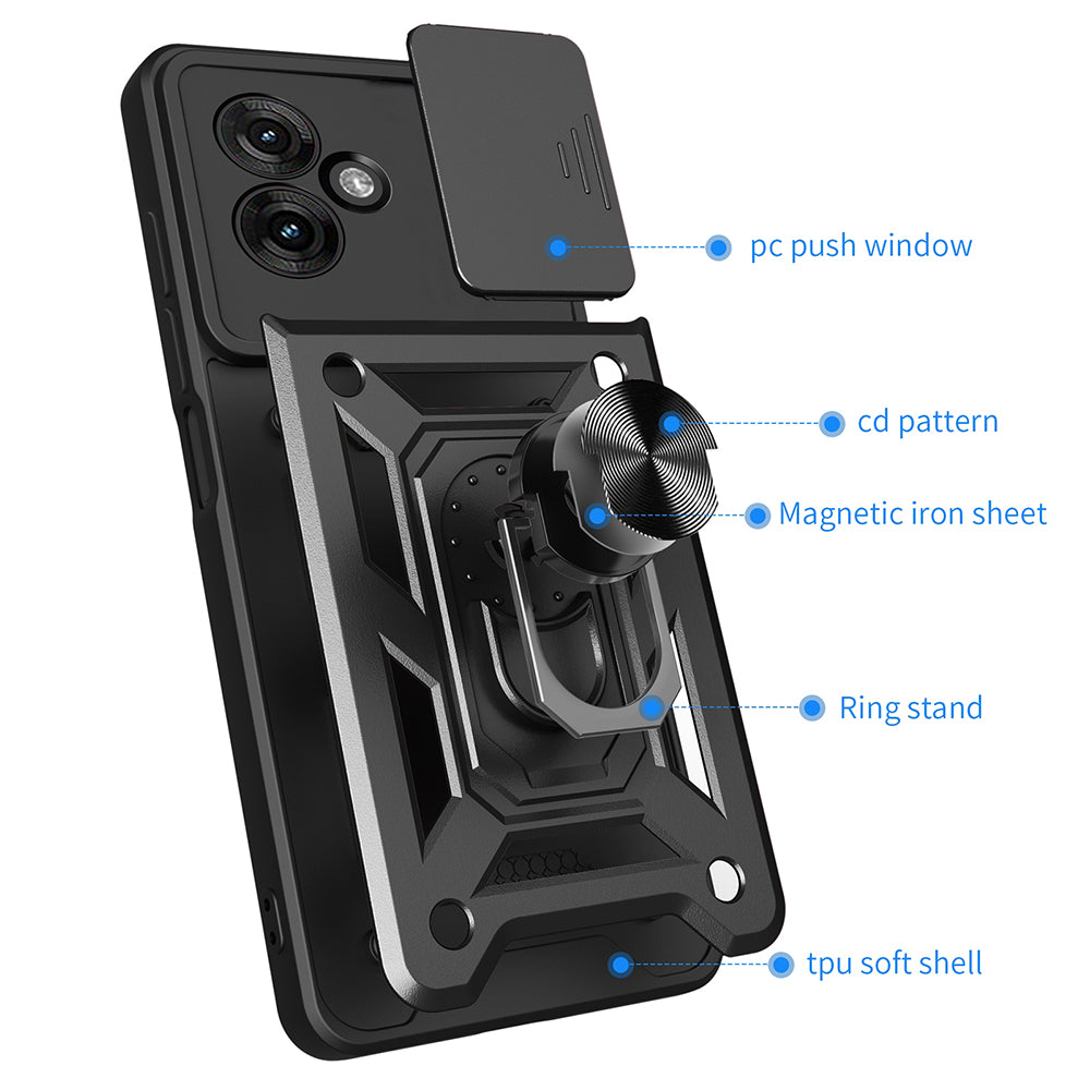 Custodia per Motorola Moto G55, Techsuit, CamShield, Rosa